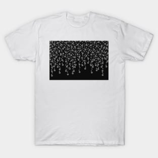 Hanging garden, floral design in black and white, nature print T-Shirt